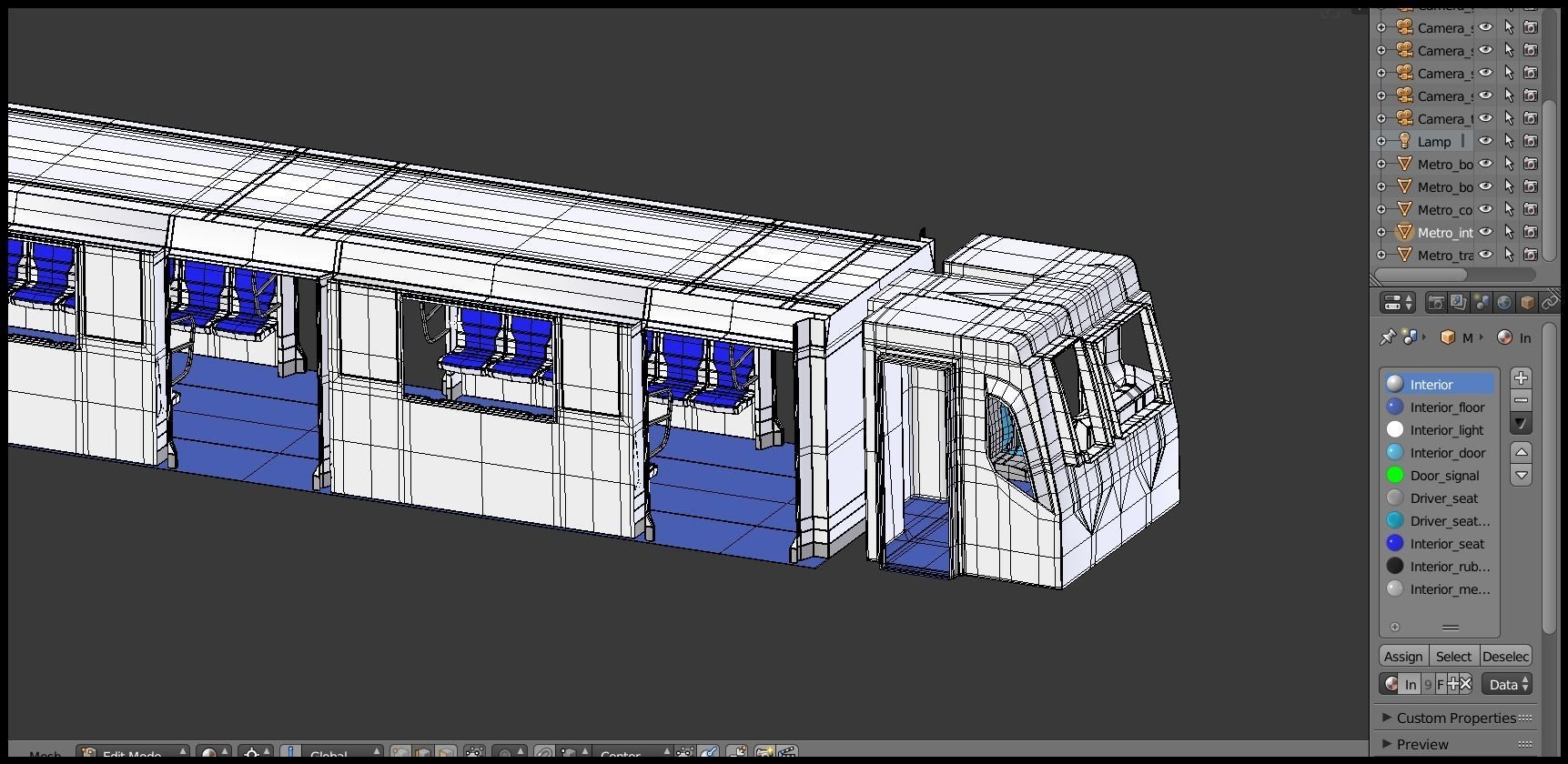 Moscow metro train 3D model_20