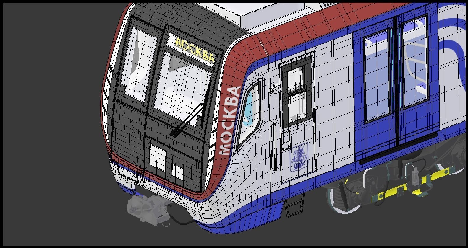 Moscow metro train 3D model_13