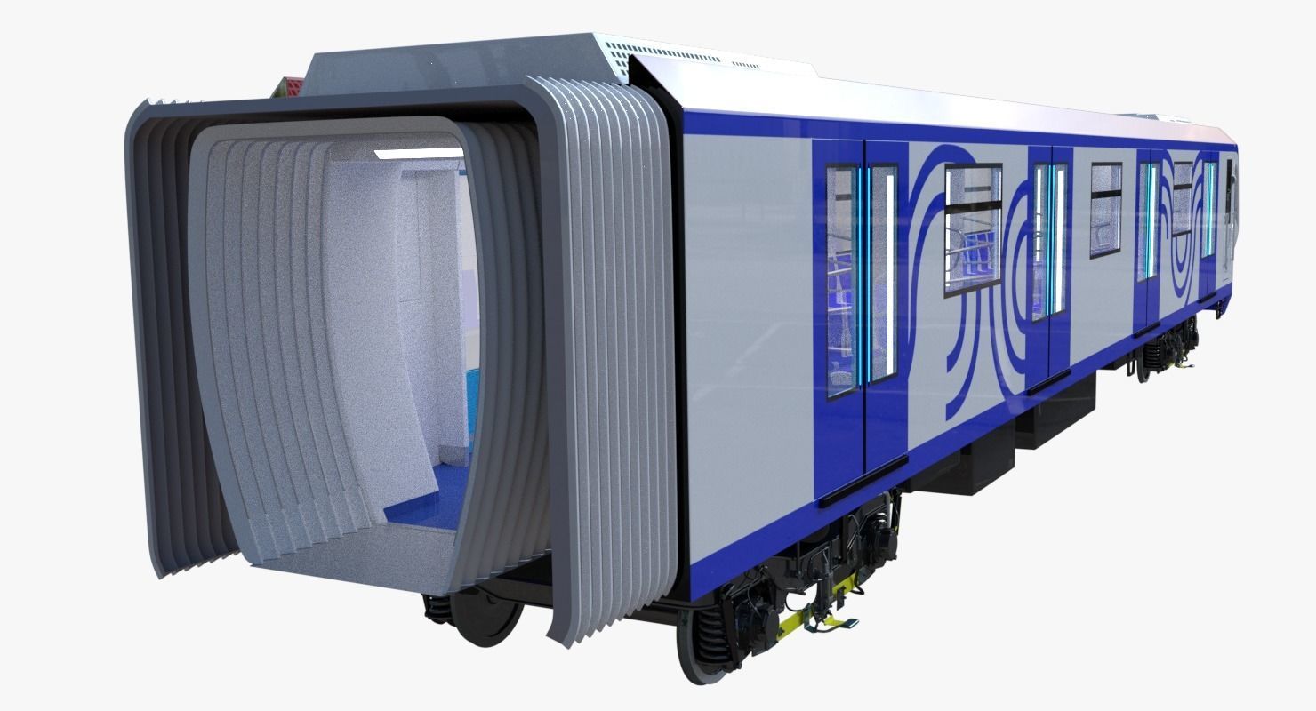 Moscow metro train 3D model_5