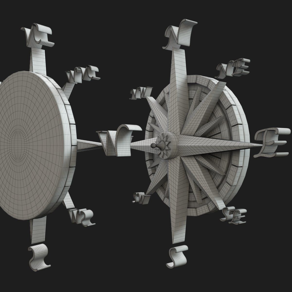 Map compass 3D model_6