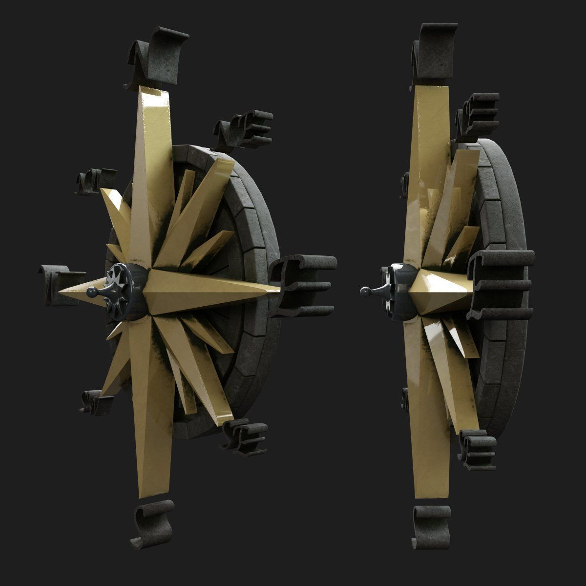 Map compass 3D model_1