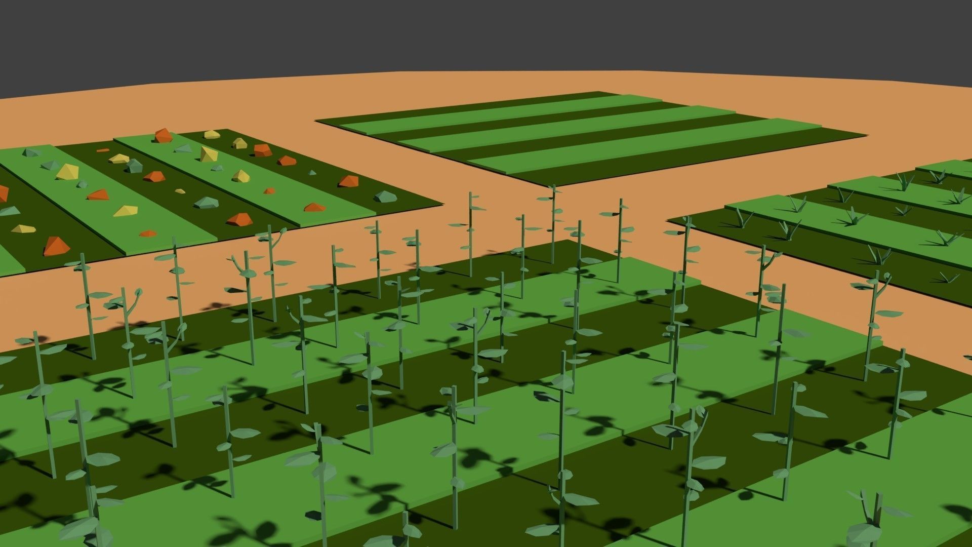 3D model Low Poly Farm Fields VR / AR / low-poly | CGTrader