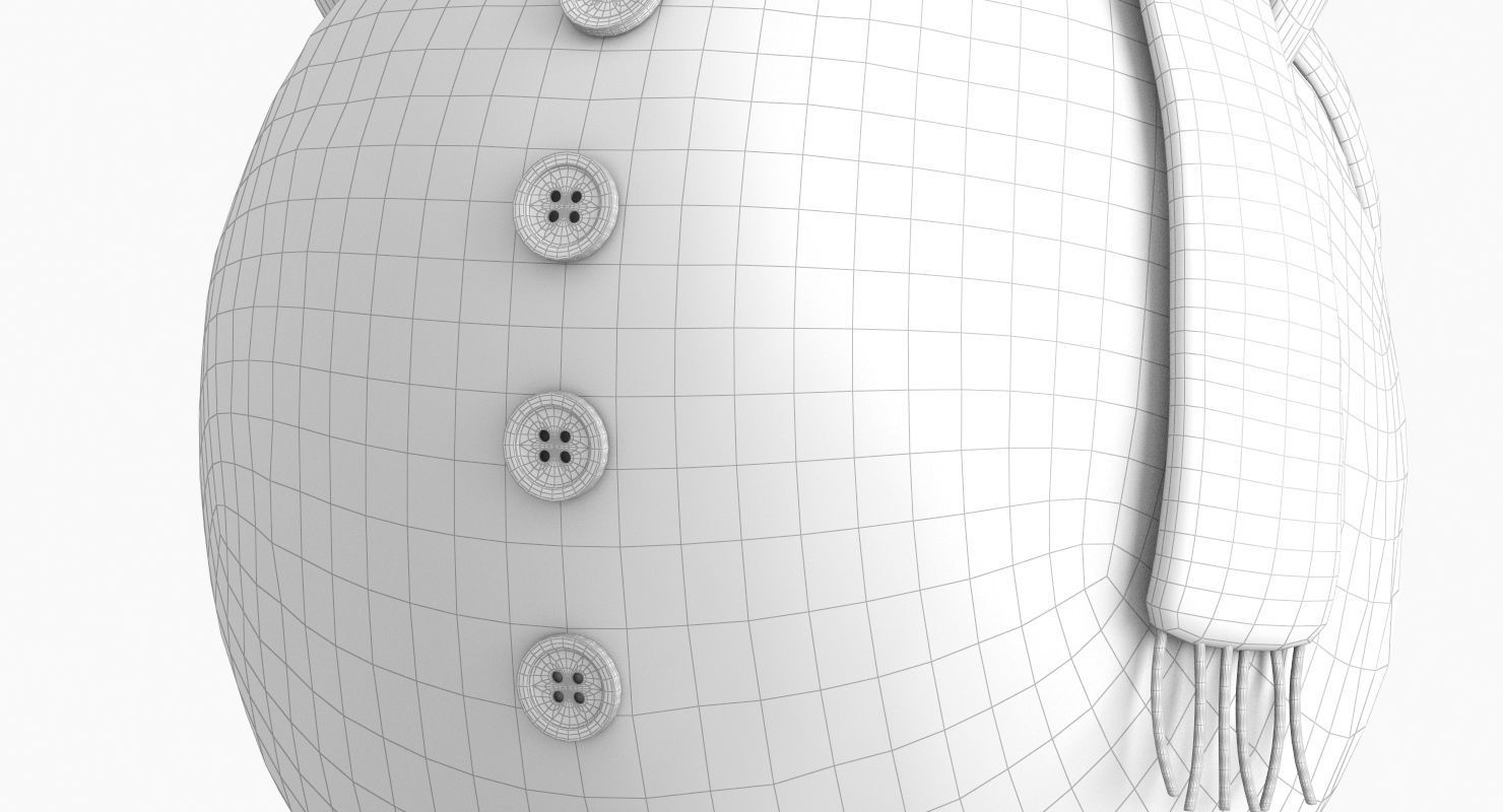 Snow Man Figurine V2 3D model_12