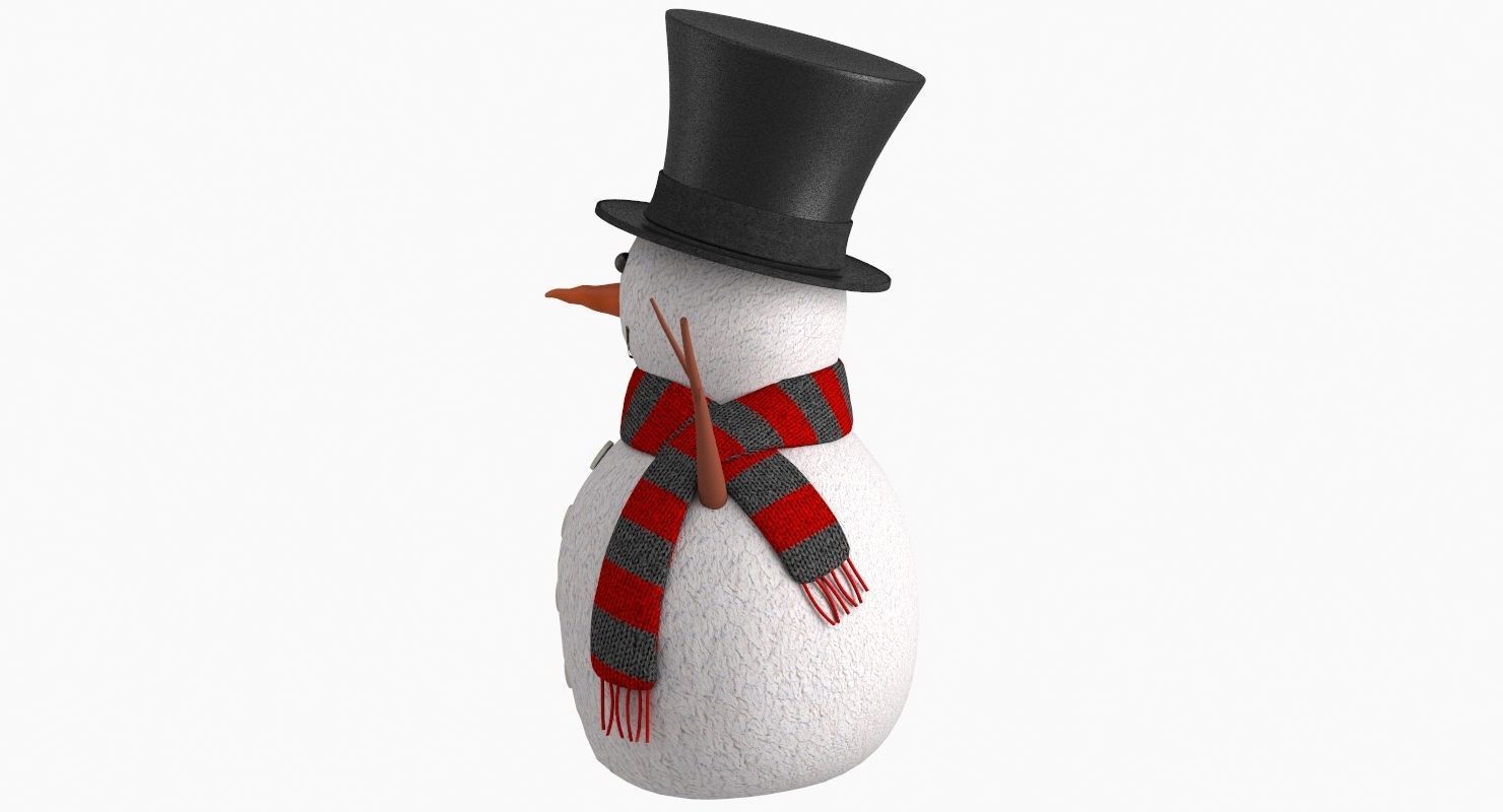 Snow Man Figurine V2 3D model_8