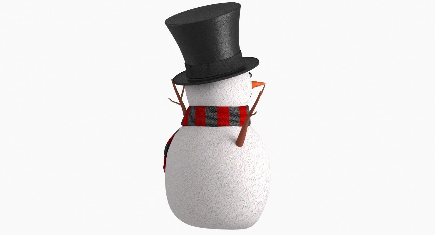 Snow Man Figurine V2 3D model_6