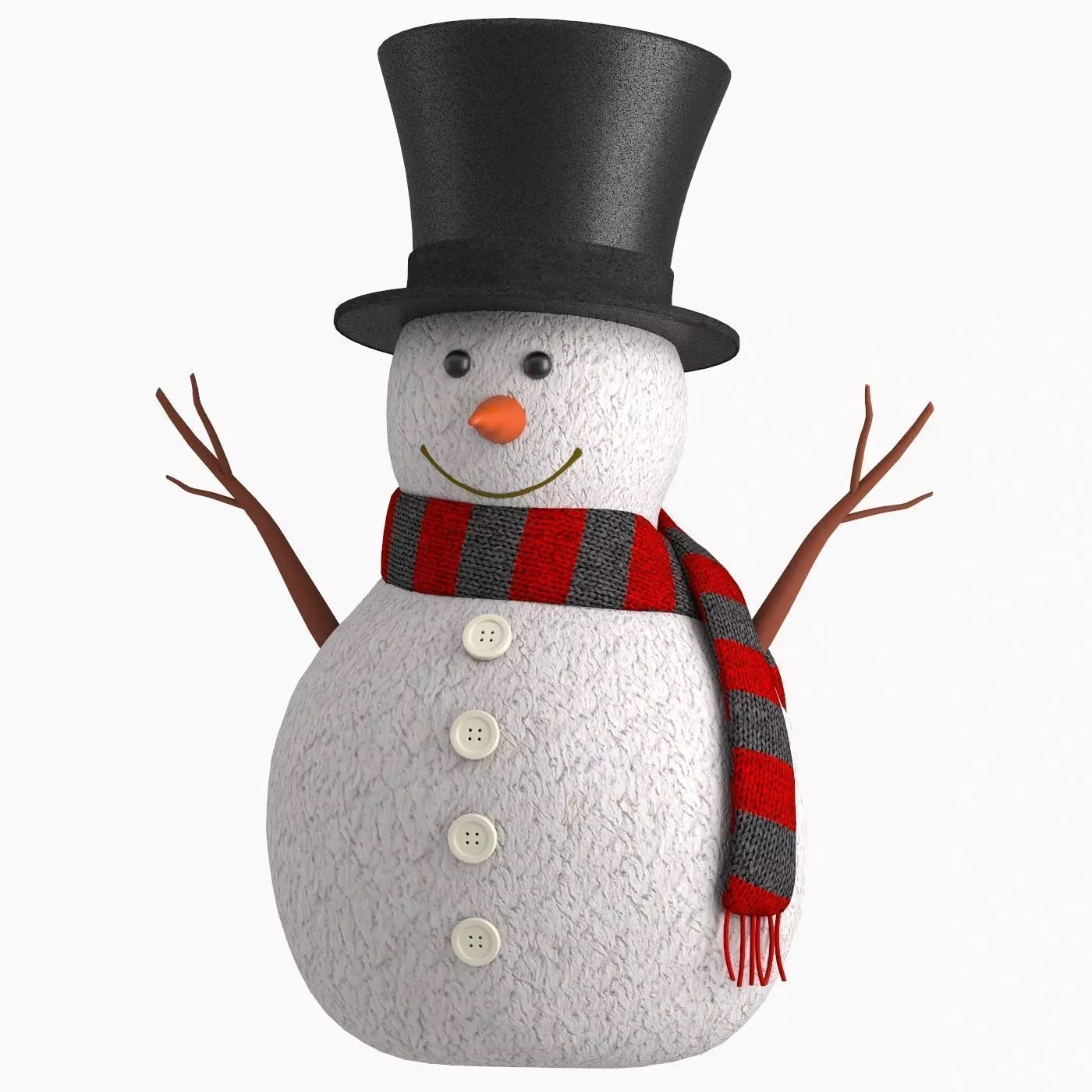 Snow Man Figurine V2 3D model_0