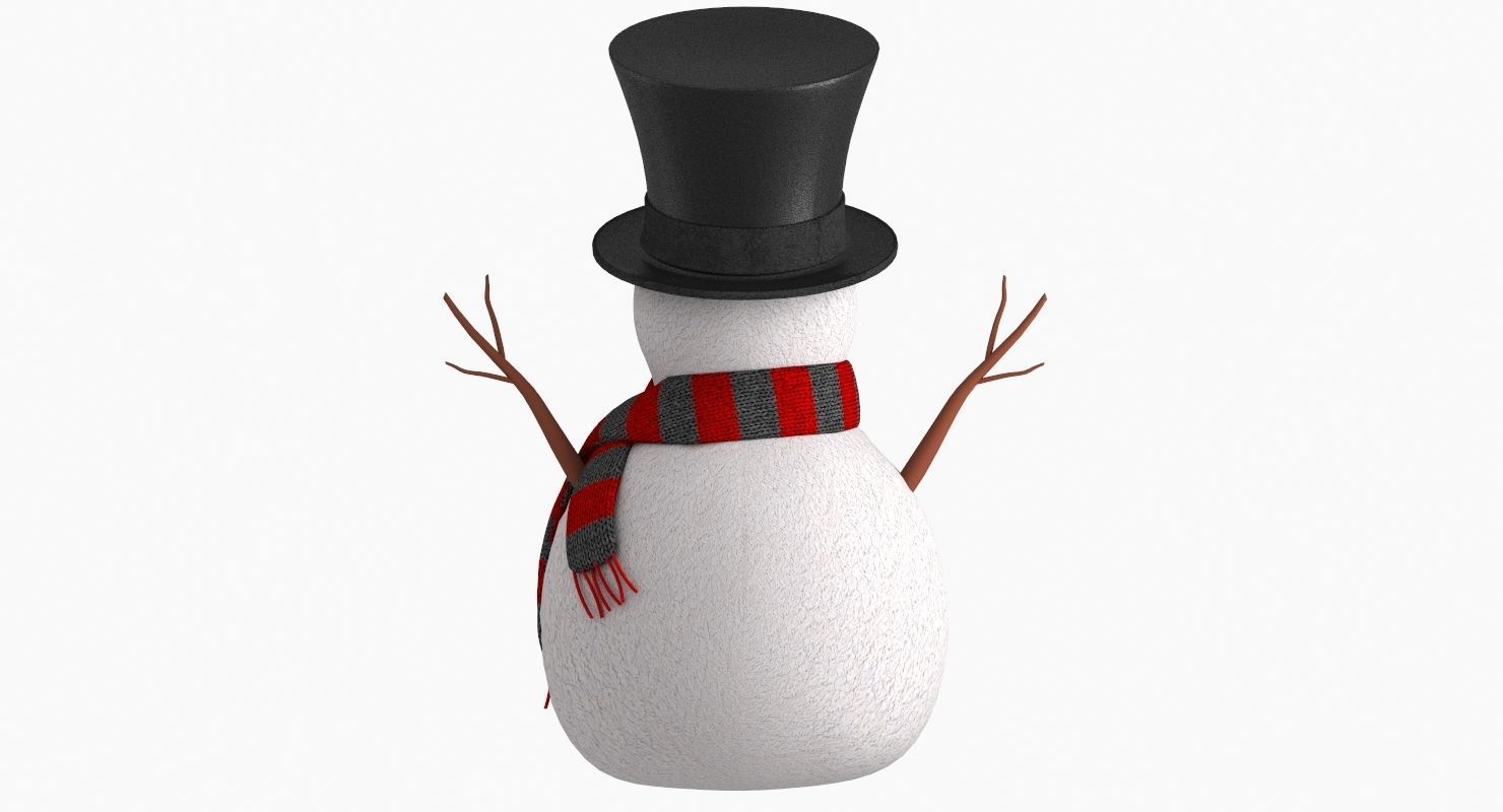 Snow Man Figurine V2 3D model_7