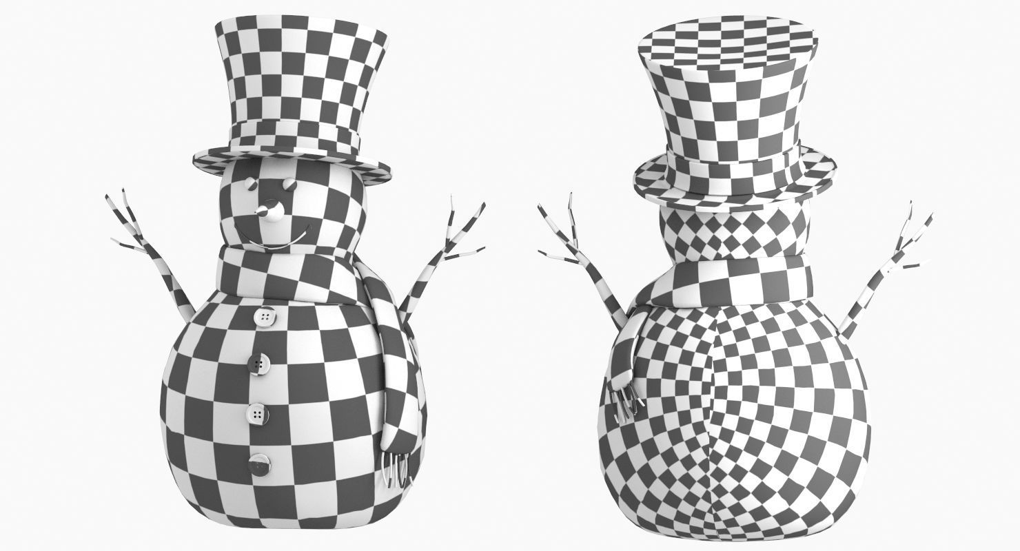 Snow Man Figurine V2 3D model_13