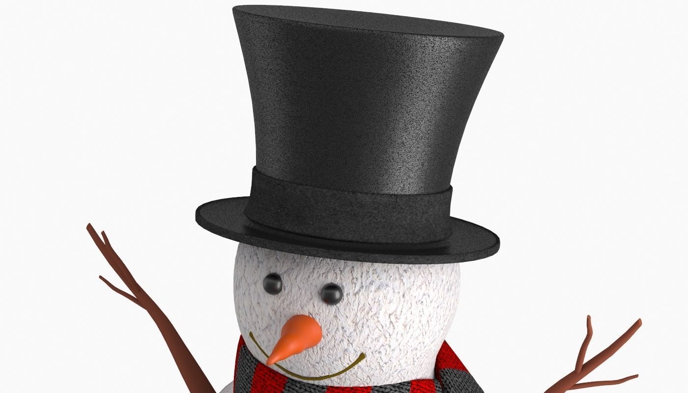 Snow Man Figurine V2 3D model_1