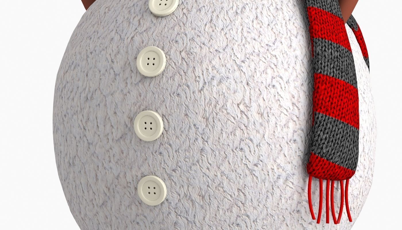 Snow Man Figurine V2 3D model_3