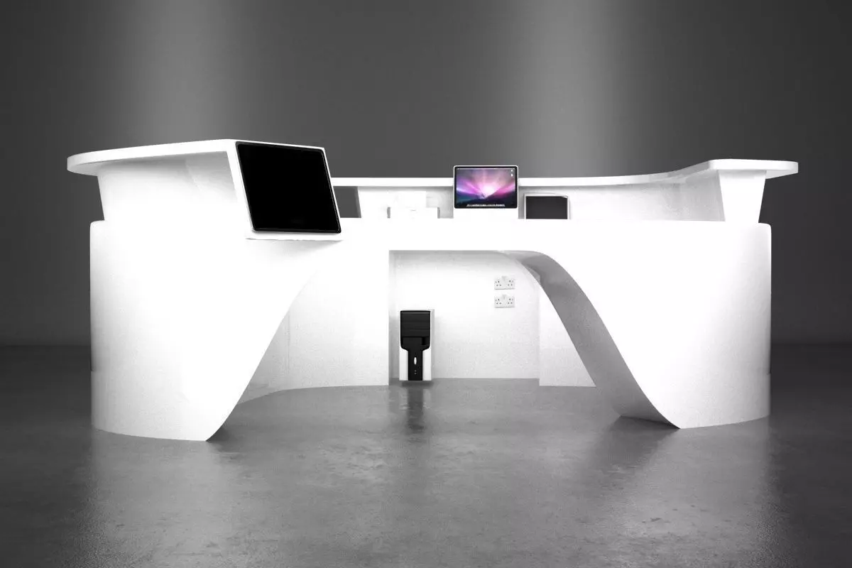 3d mall reception desk model 2 3D model_0