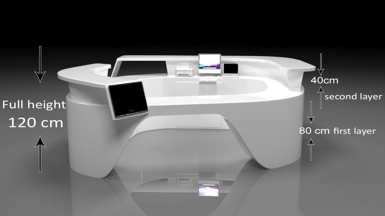 3d mall reception desk model 2 3D model_1