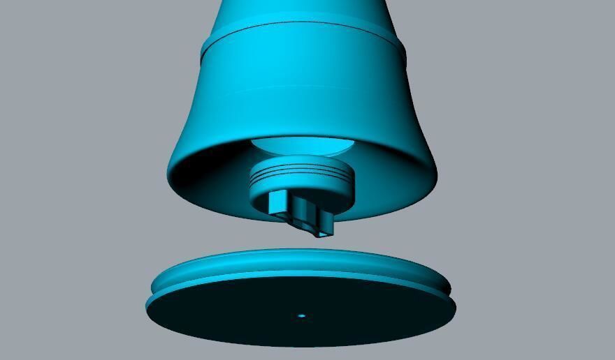 Portable clean water bottle design 3D print model_10