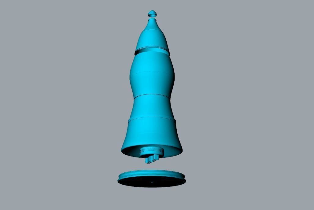 Portable clean water bottle design 3D print model_24