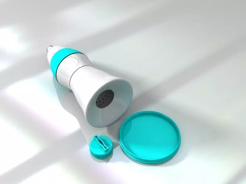 Portable clean water bottle design 3D print model_0