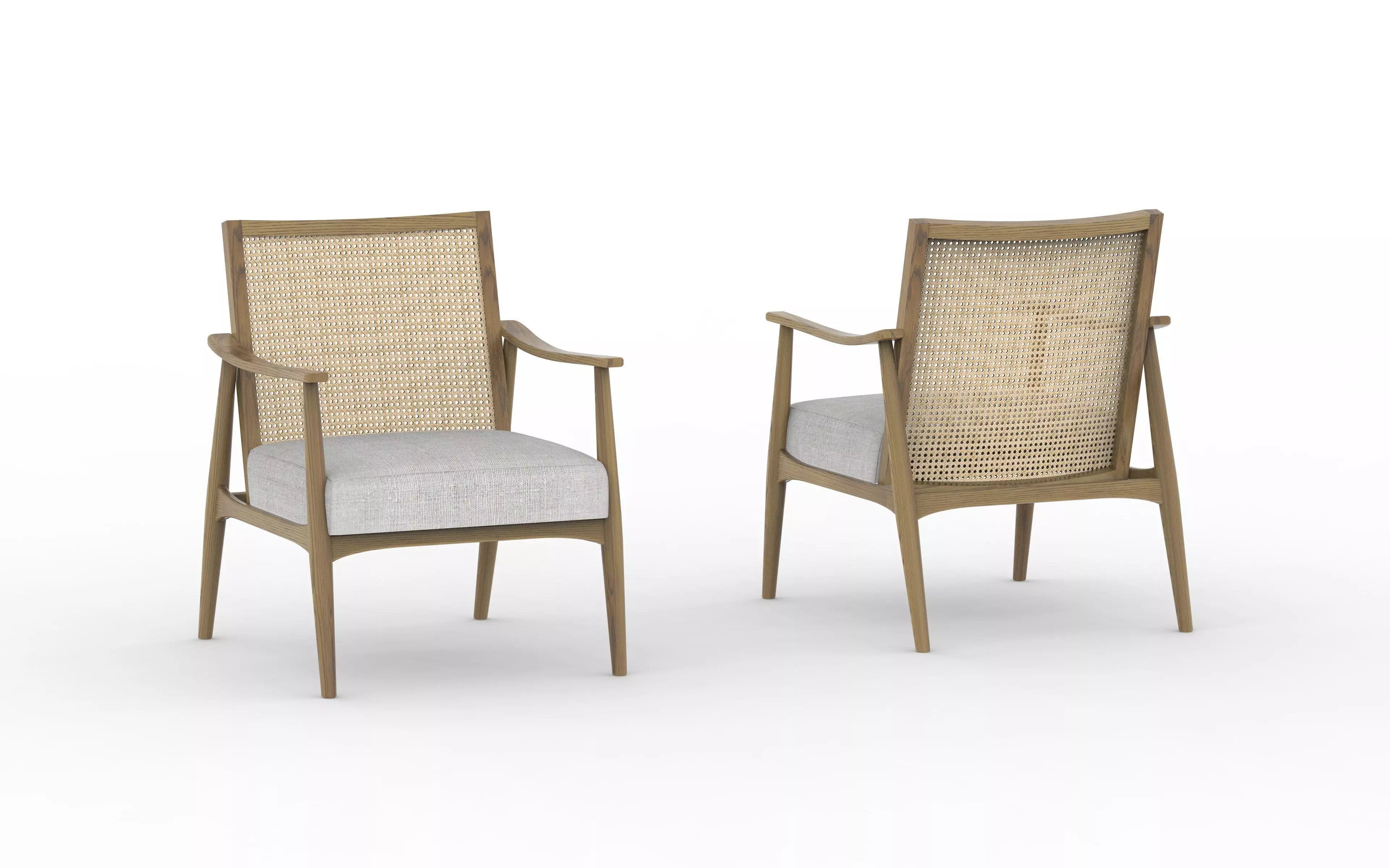 CANE CHAIR 3D model_0