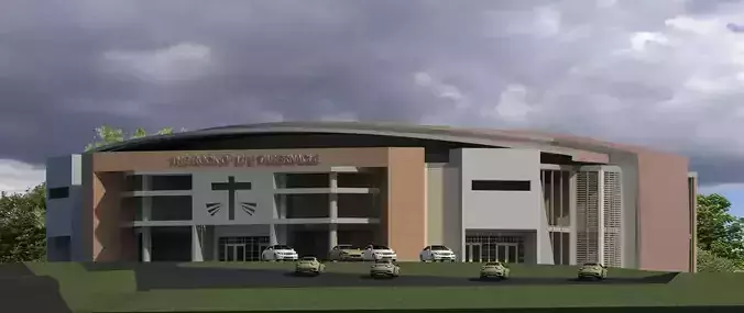 Auditorium - 1200 Seater Low-poly 3D model