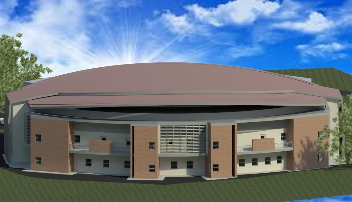 Auditorium - 1200 Seater Low-poly 3D model_1