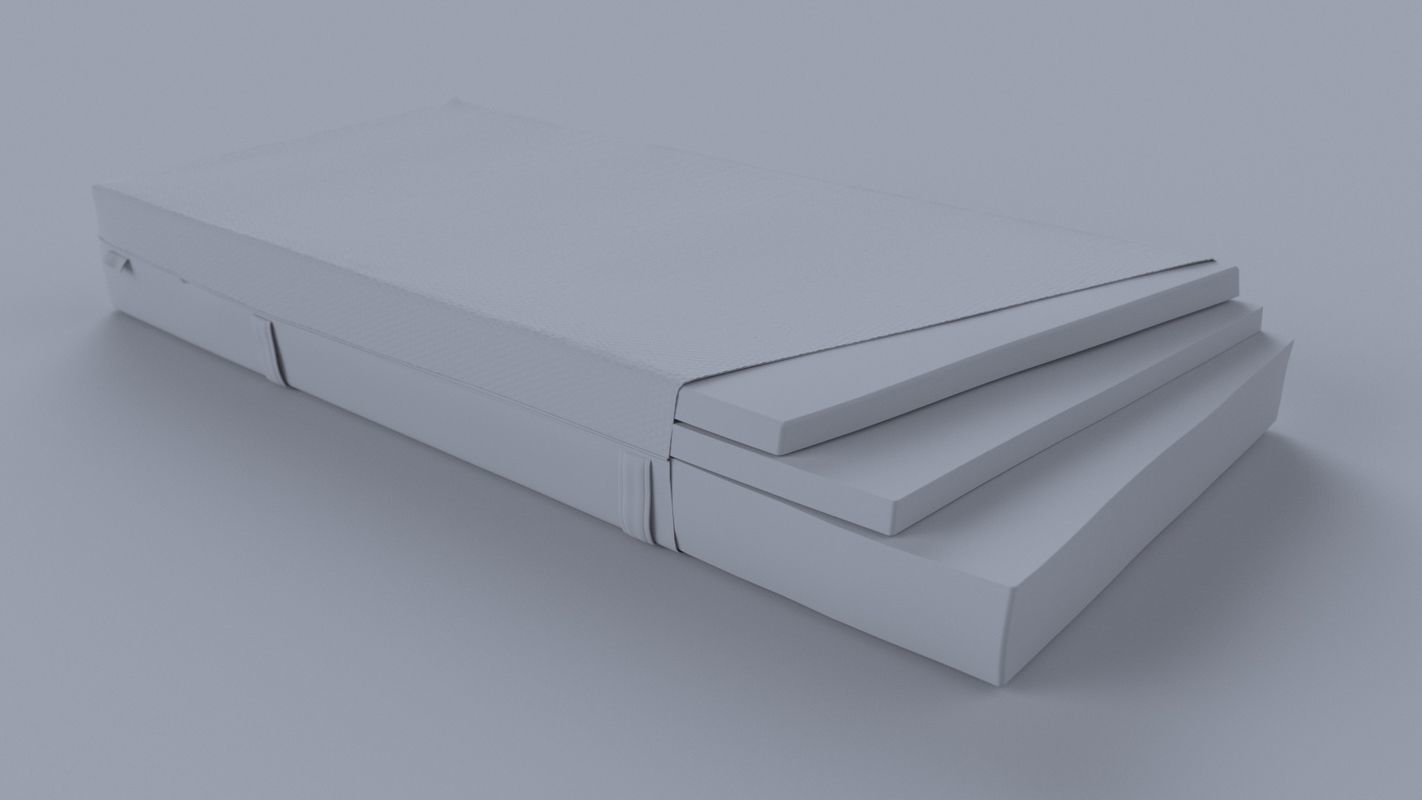 Mattress with foam layers 3D model_8