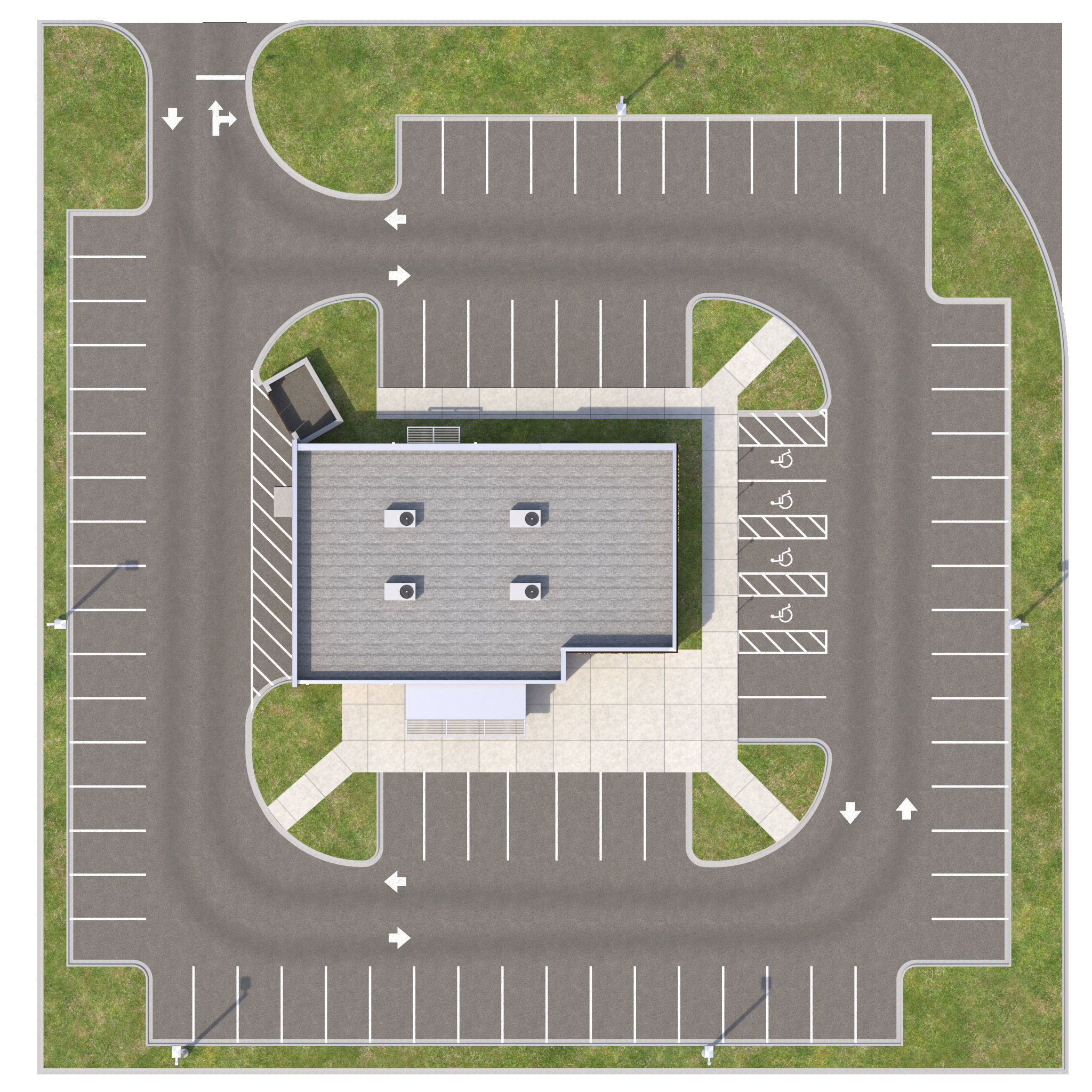 Commercial Building-009 Office With Site 3D model_1