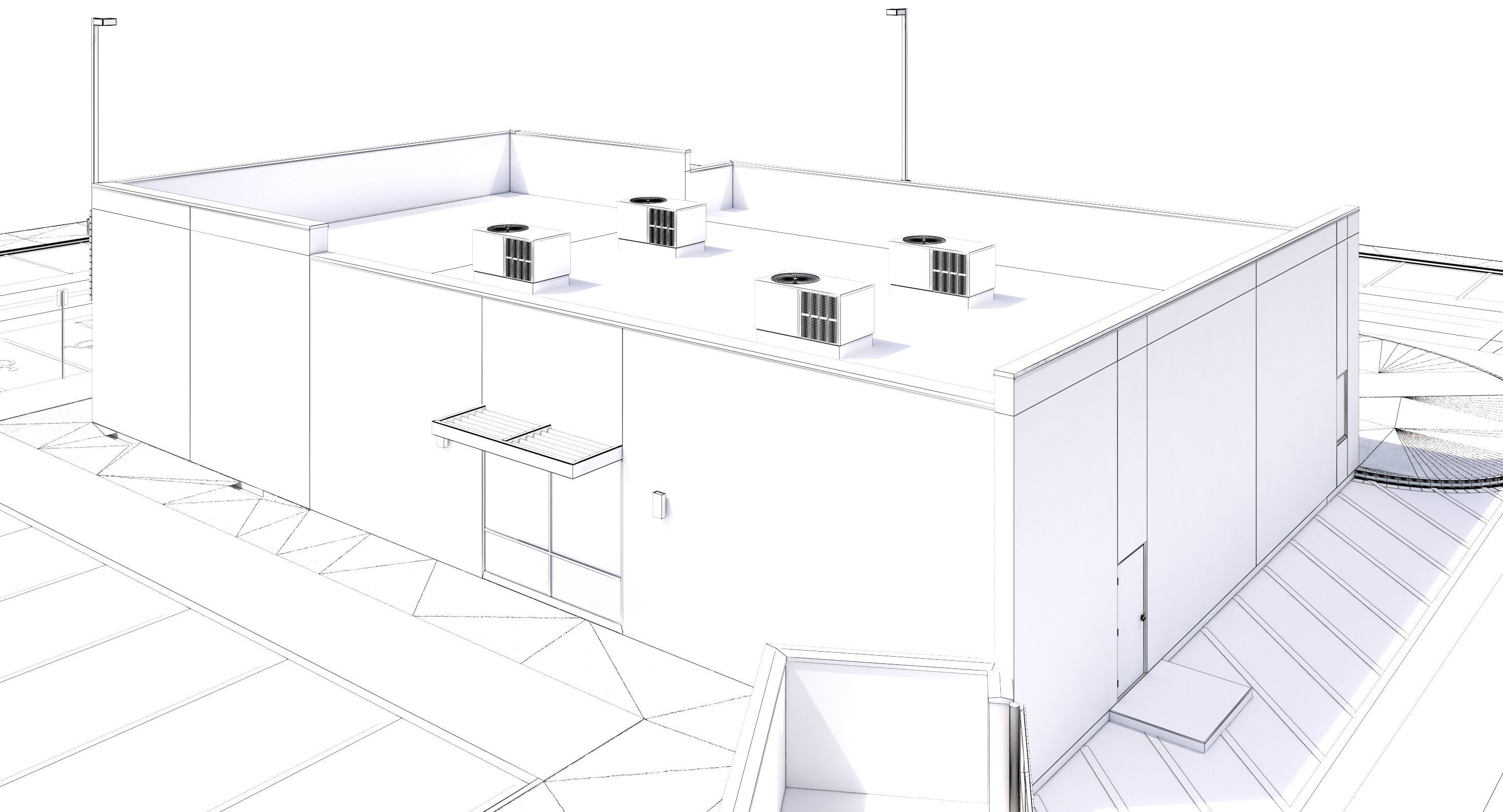 Commercial Building-009 Office With Site 3D model_18