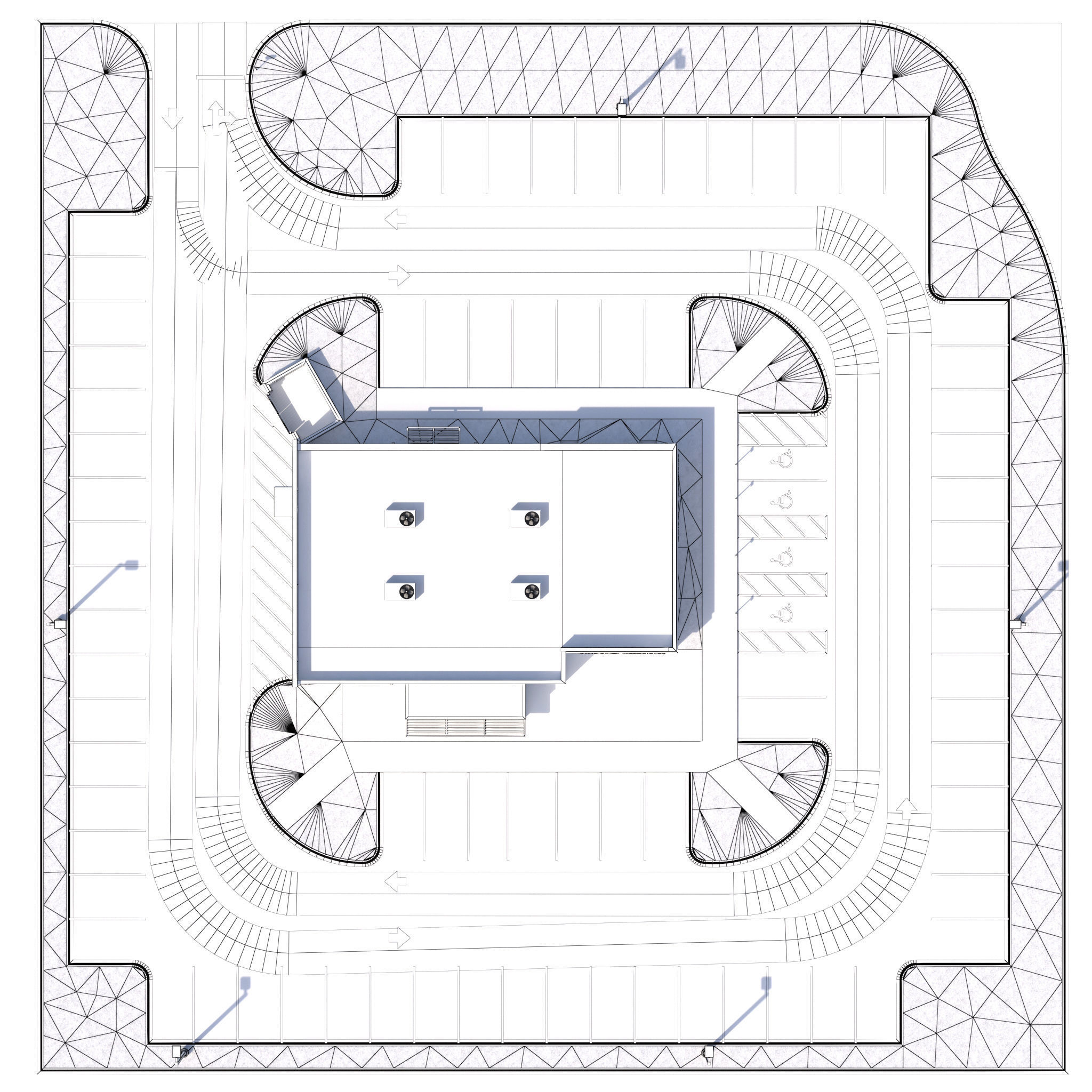 Commercial Building-009 Office With Site 3D model_19