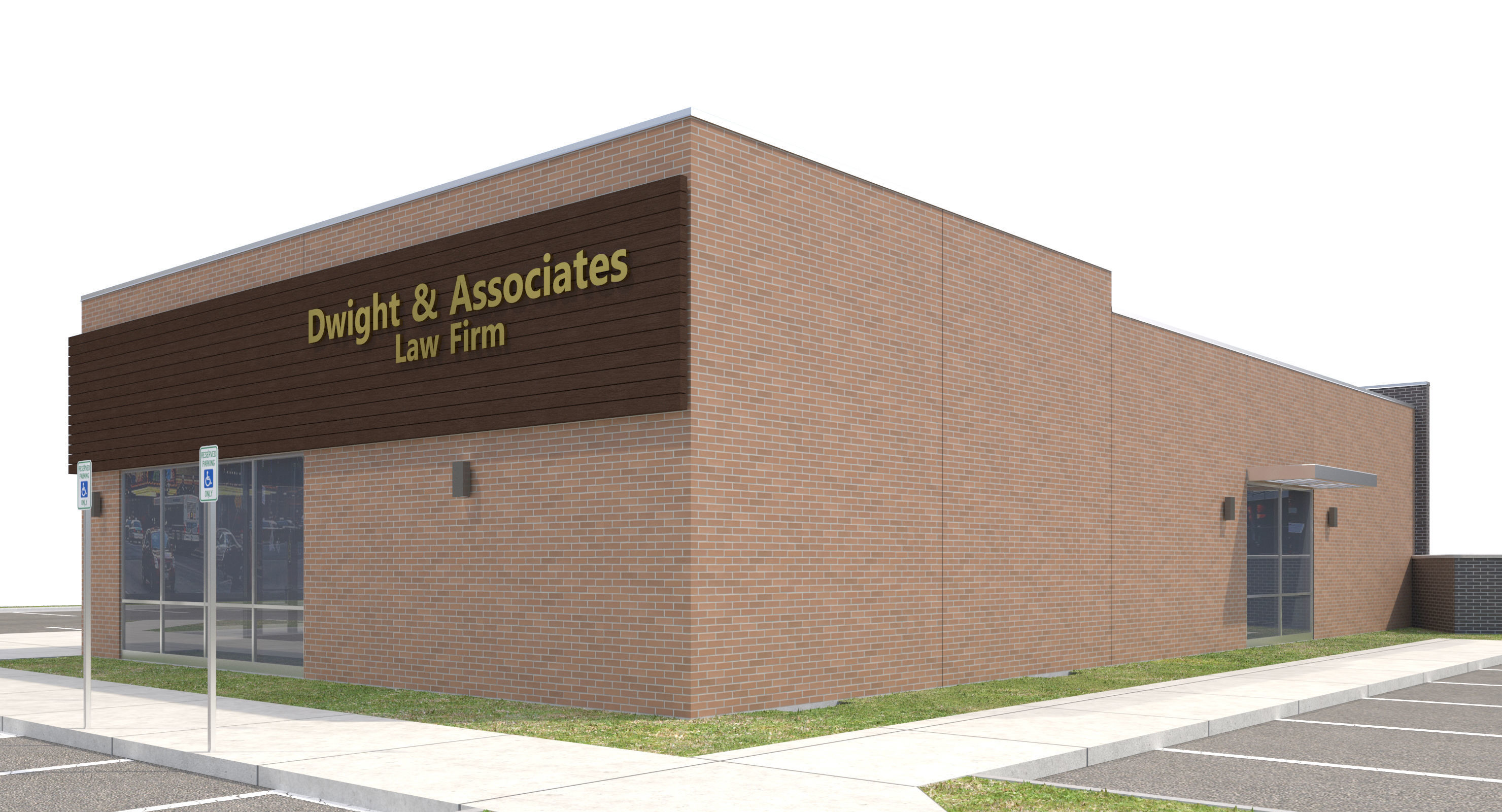 Commercial Building-009 Office With Site 3D model_4