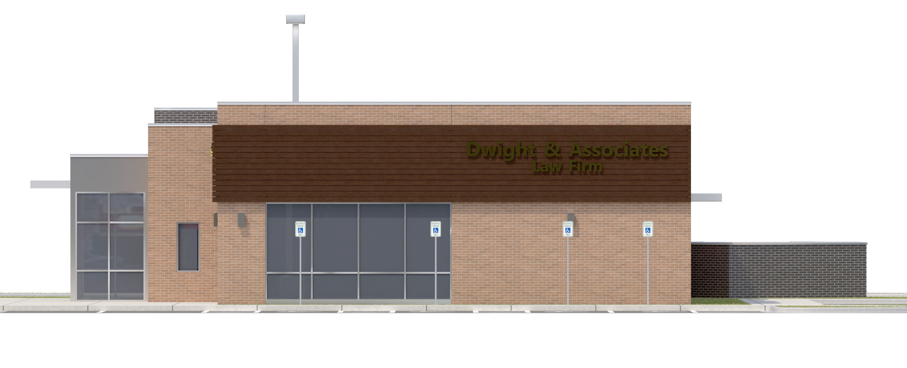 Commercial Building-009 Office With Site 3D model_13