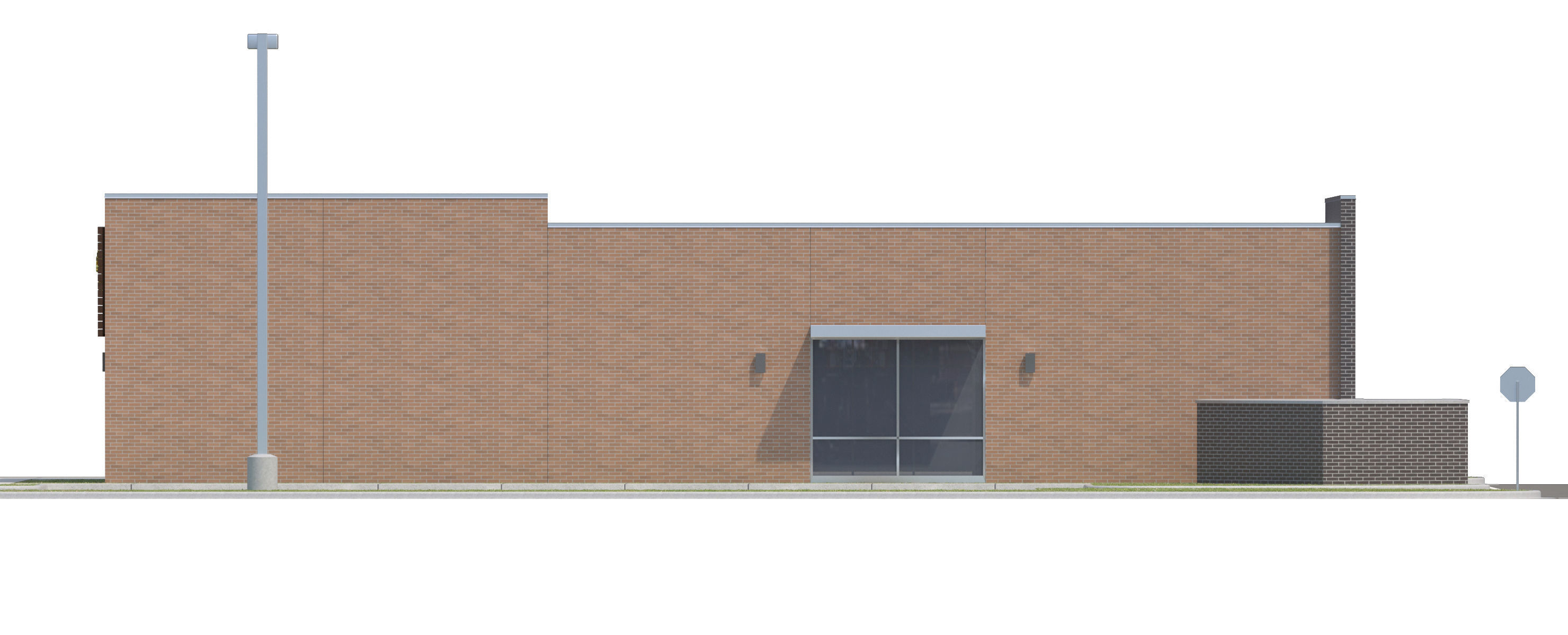 Commercial Building-009 Office With Site 3D model_15