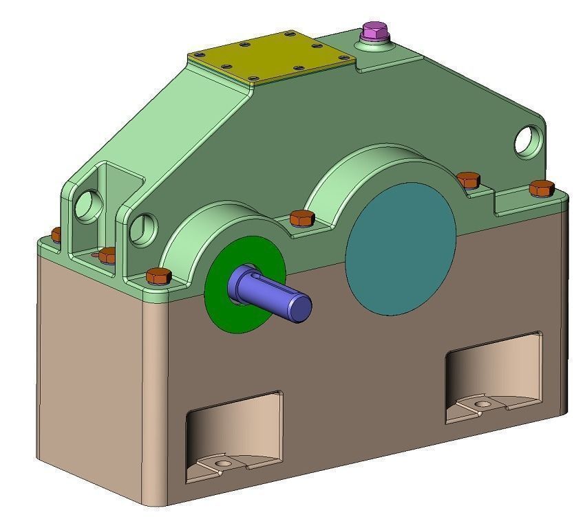 Reductor gearbox Free 3D model_1