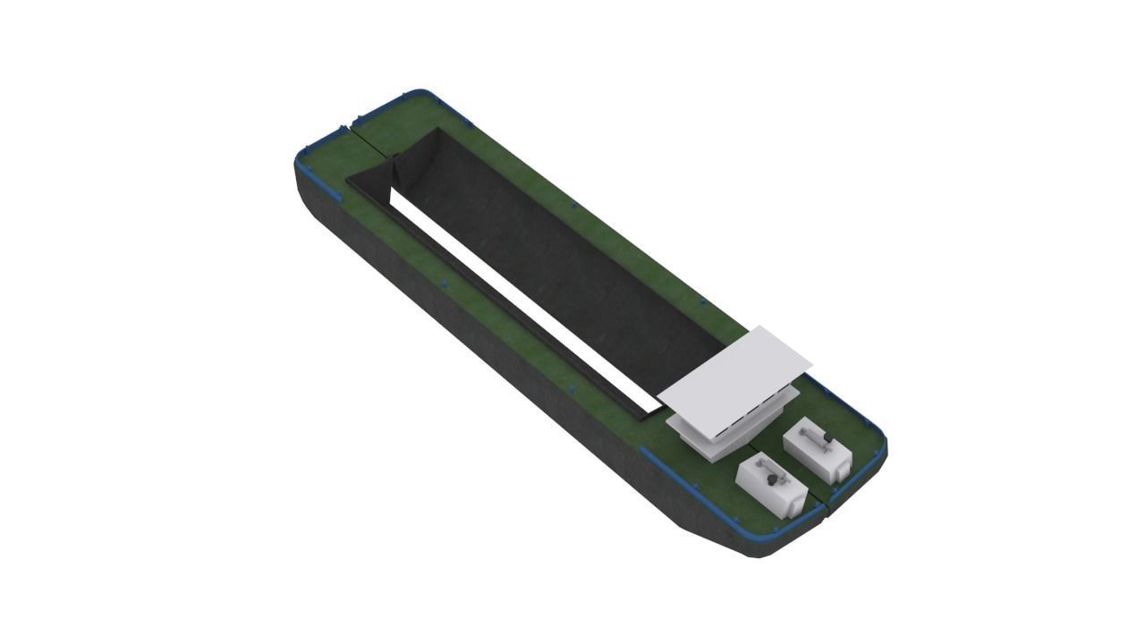 Split Hopper Barge - Self Propelled 3D model_3
