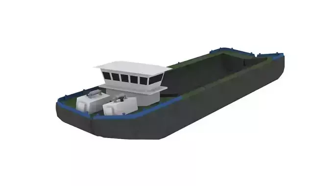 Split Hopper Barge - Self Propelled 3D model