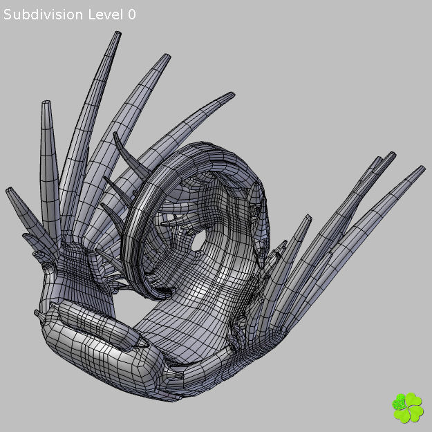 Glaucus atlanticus rigged low poly Low-poly 3D model_33