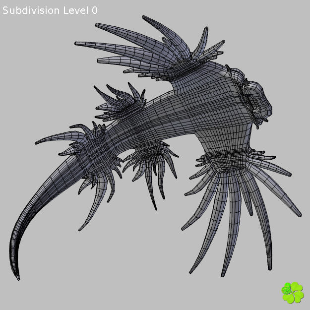 Glaucus atlanticus rigged low poly Low-poly 3D model_27