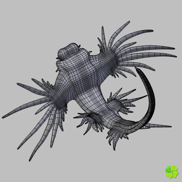 Glaucus atlanticus rigged low poly Low-poly 3D model_40