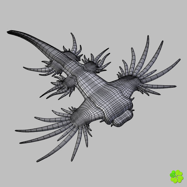 Glaucus atlanticus rigged low poly Low-poly 3D model_30