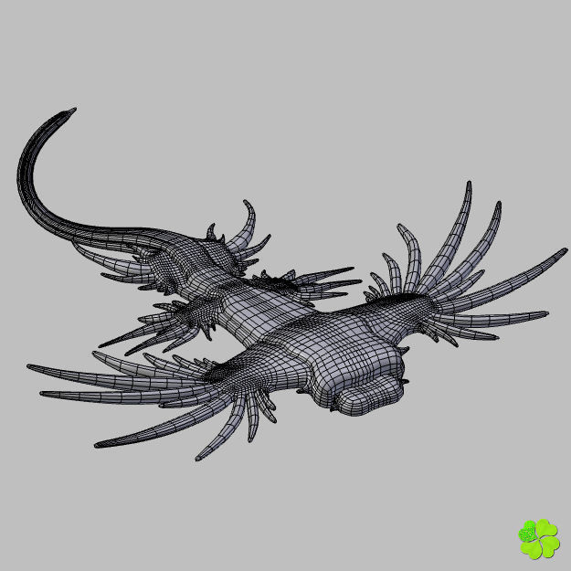 Glaucus atlanticus rigged low poly Low-poly 3D model_48