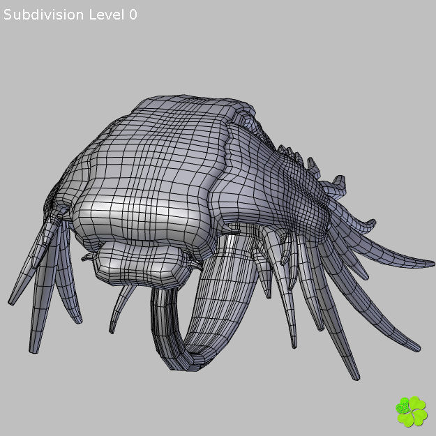 Glaucus atlanticus rigged low poly Low-poly 3D model_37