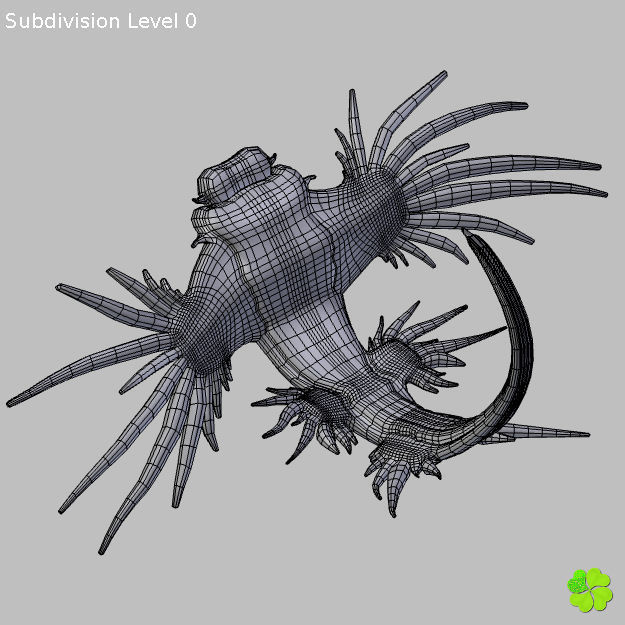 Glaucus atlanticus rigged low poly Low-poly 3D model_41