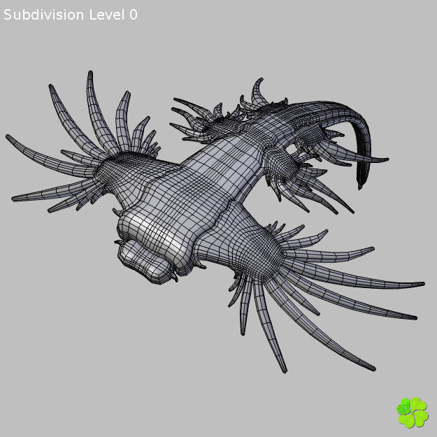Glaucus atlanticus rigged low poly Low-poly 3D model_25