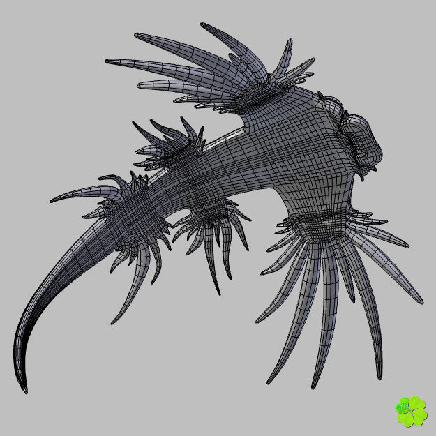 Glaucus atlanticus rigged low poly Low-poly 3D model_26