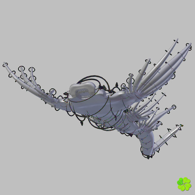 Glaucus atlanticus rigged low poly Low-poly 3D model_57