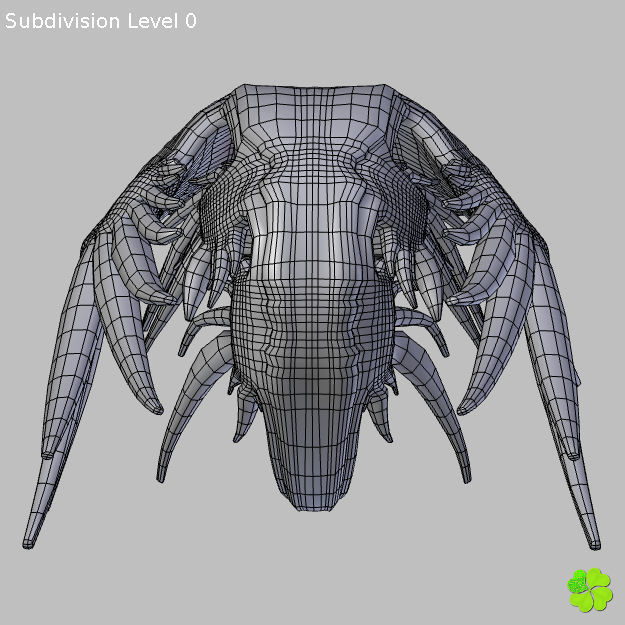 Glaucus atlanticus rigged low poly Low-poly 3D model_35
