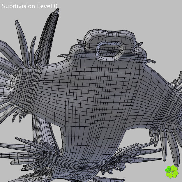Glaucus atlanticus rigged low poly Low-poly 3D model_45