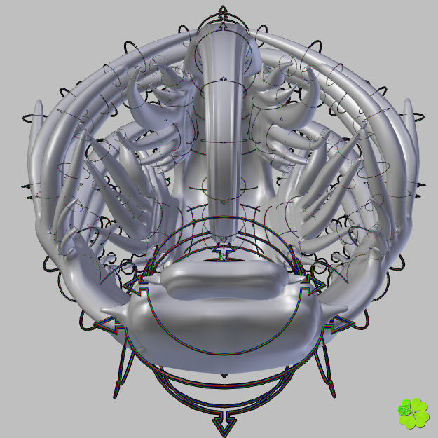 Glaucus atlanticus rigged low poly Low-poly 3D model_59