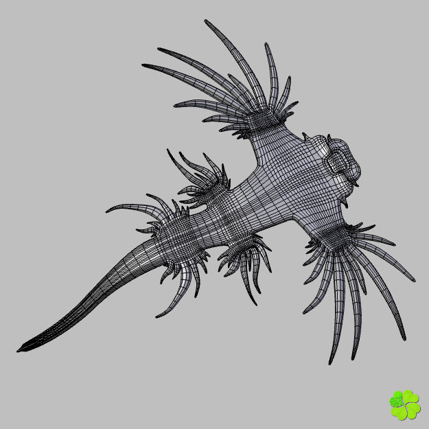 Glaucus atlanticus rigged low poly Low-poly 3D model_46