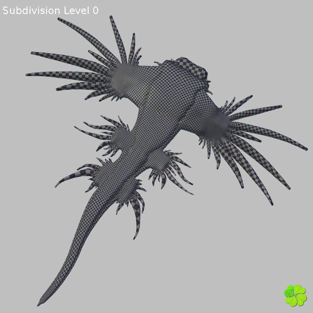 Glaucus atlanticus rigged low poly Low-poly 3D model_62