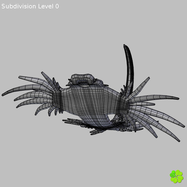 Glaucus atlanticus rigged low poly Low-poly 3D model_43