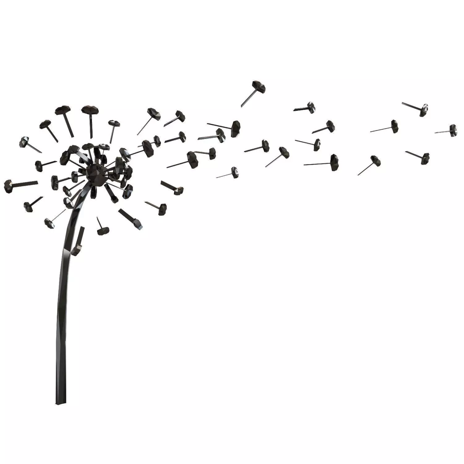 Abstract Dandelion Low-poly 3D model_0