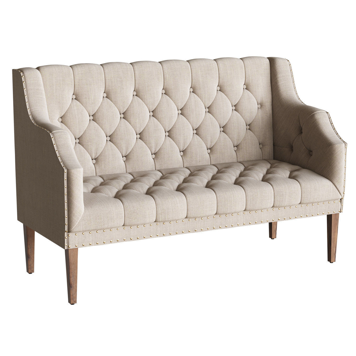 Sofa Capitone Low-poly 3D model_1
